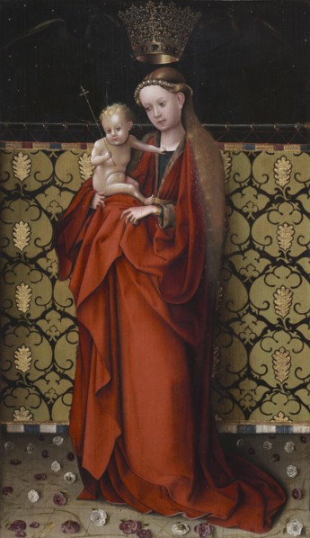 The Virgin Crowned by Angels, c. 1450. Stefan Lochner (German, 1400-c. 1452). Oil on wood; framed: