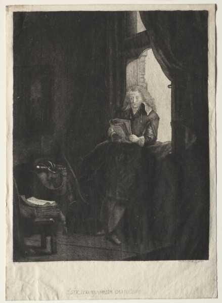 Portrait of Jan Six. After Rembrandt van Rijn (Dutch, 1606-1669). Etching
