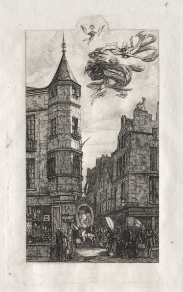 Etchings of Paris:  Tourelle, rue de l'Ecole de Médicine, 1861. Charles Meryon (French, 1821-1868).