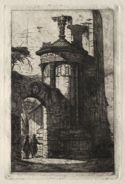 Entrance to the French Capuchin Convent at Athens, 1854. Charles Meryon (French, 1821-1868).