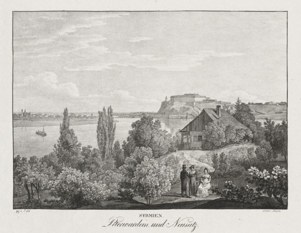 Syrmien, Peterwardein und Neusatz. Jakob Alt (Austrian, 1789-1872). Lithograph; matted: 50.8 x 61