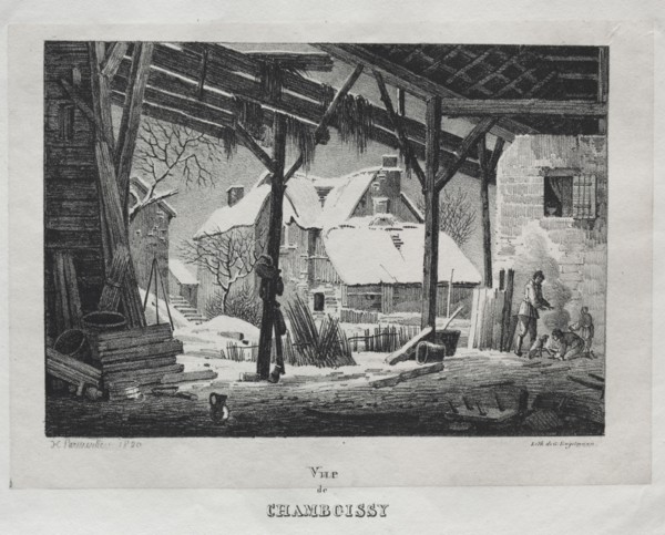 Vue de Chamboissy, 1820. Godefroy Engelmann (French, 1788-1839). Lithograph; image: 13.5 x 19.3 cm