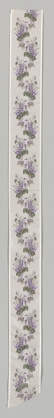 Ribbon, 1800s. France, 19th century. Silk; overall: 182.2 x 14.9 cm (71 3/4 x 5 7/8 in.).