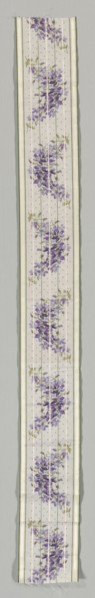 Ribbon, 1800s. France, 19th century. Silk; overall: 129.5 x 14 cm (51 x 5 1/2 in.)