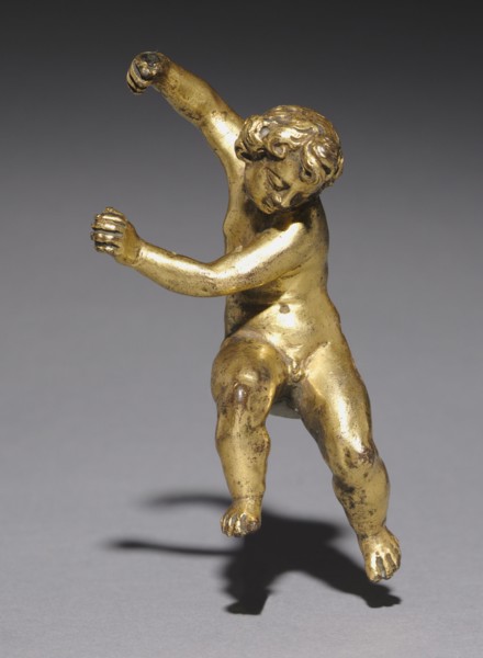 Putto, late 1500s. Italy, Rome, 16th century. Gilt bronze; overall: 9.5 x 5 x 4.5 cm (3 3/4 x 1