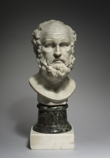 A Philosopher, 1662. Pierre Puget (French, 1620-1694). Marble; overall: 39.4 x 22.6 x 25.4 cm (15