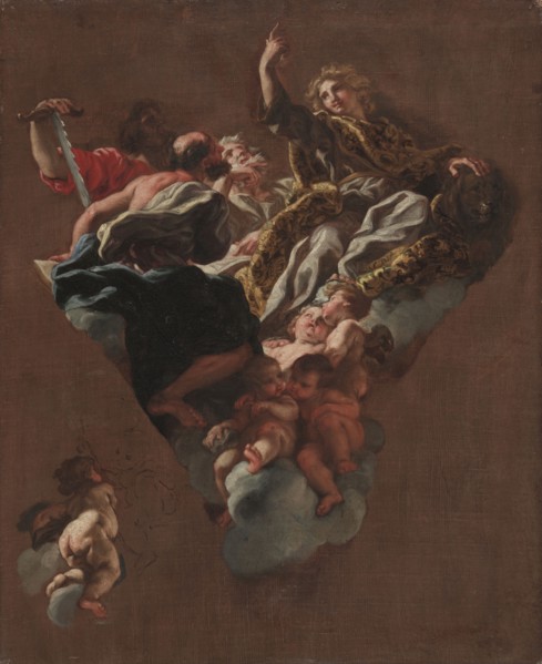 Sketch for "The Four Prophets of Israel" (for Il Gesù, Rome), c. 1675-1677. Giovanni Battista