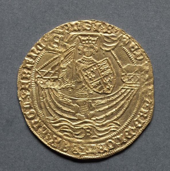 Ryal , 1464/5-1470. England, Edward IV (first reign 1461-1470, second reign 1471-1483). Gold
