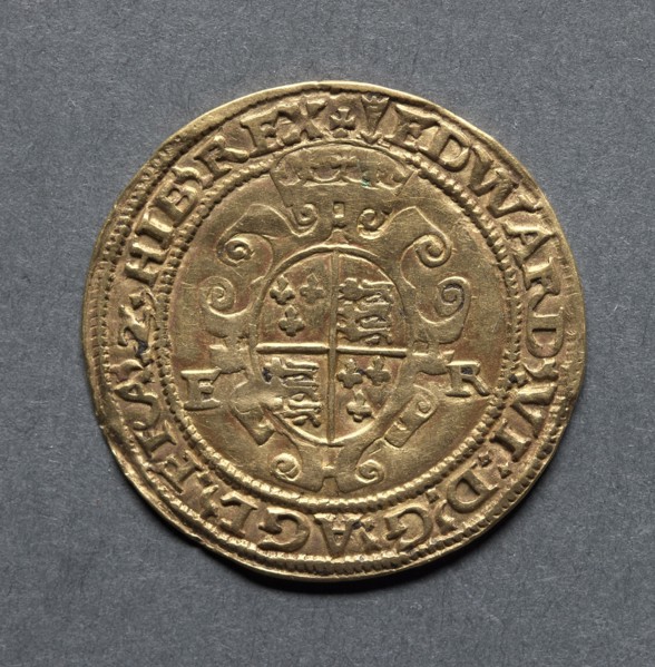 Half Sovereign (reverse), 1549-1550. England, Edward VI, 1547-1553. Gold