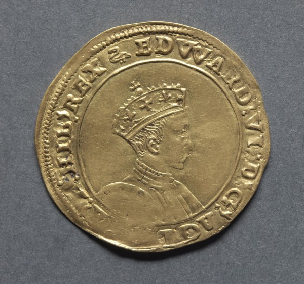 Half Sovereign (obverse), 1549-1550. England, Edward VI, 1547-1553. Gold