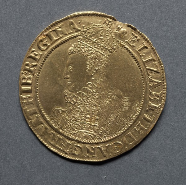 Pound (obverse), 1595-1598. England, Elizabeth I, 1558-1603. Gold