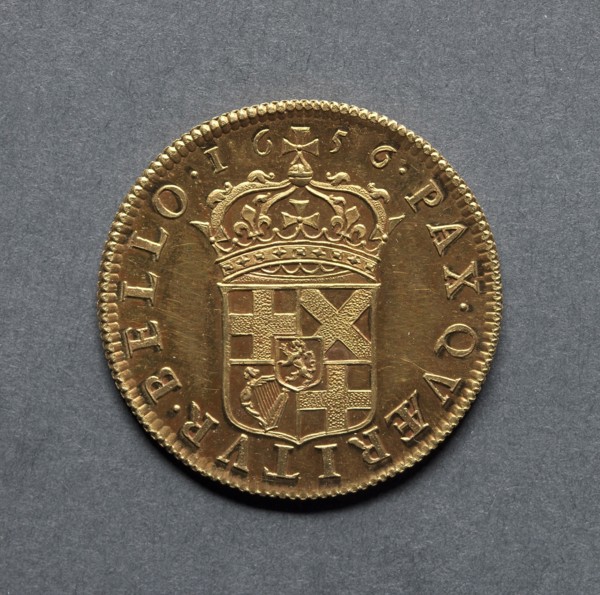 Broad [pattern] (reverse), 1656. England, Oliver Cromwell, Lord Protector, 1653-1658. Gold