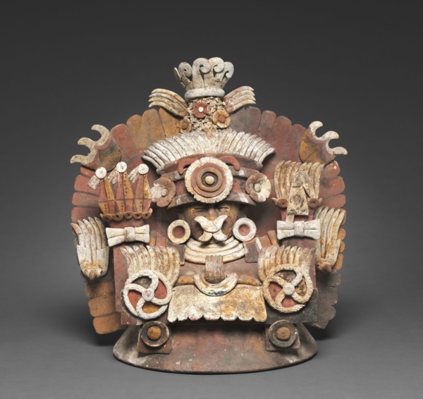 Incense-burner Cover, c. 500. Guatemala, Escuintla Region, early 6th Century. Earthenware with slip