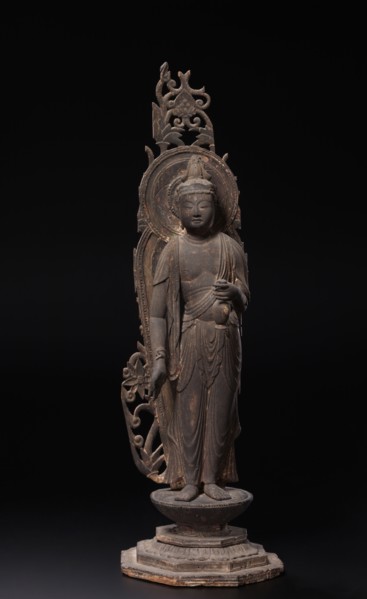 Miroku: Future Buddha, 12th century. Japan, Heian Period (794-1185). Wood; overall: 51.2 cm (20