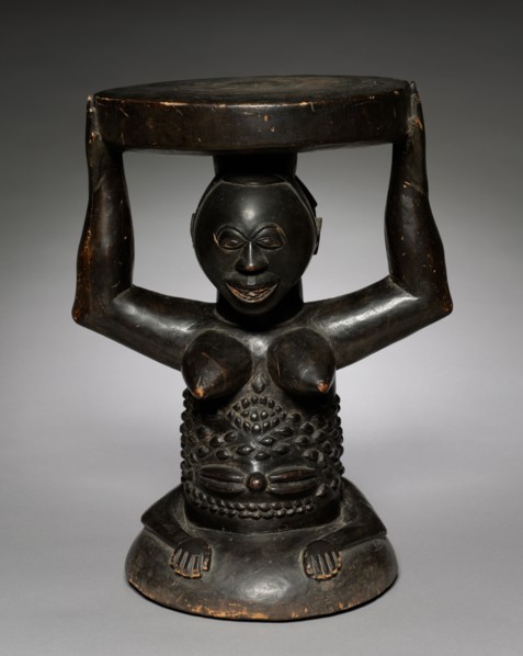 Caryatid Stool, c. 1900. Central Africa, Democratic Republic of the Congo,Luba, early 20th century.