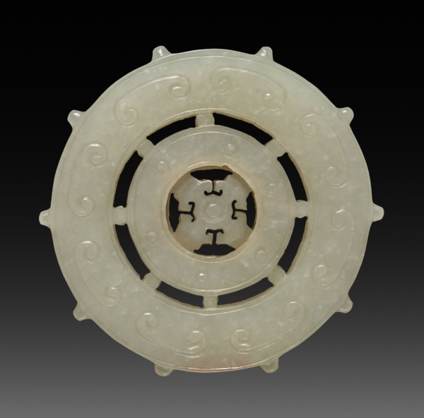 Ornament - Wheel, 1736-1795. China, Qing dynasty (1644-1912), Qianlong reign (1735-1795). White