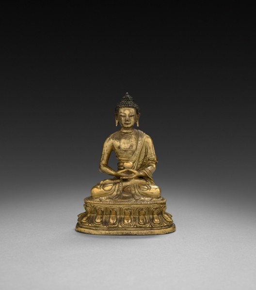 Seated Buddha, 1500s. China, Ming dynasty (1368-1644). Gilt bronze; overall: 9.9 cm (3 7/8 in.).