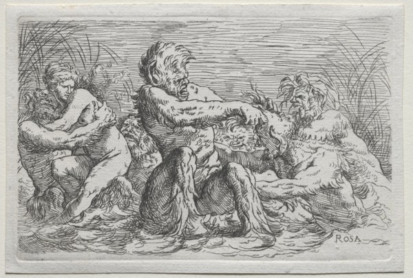 River Gods. Copy after Salvator Rosa (Italian, 1615-1673). Etching