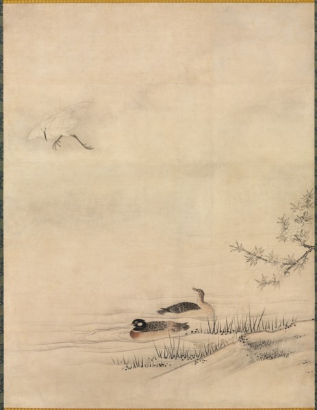 Flowers and Birds in a Spring Landscape, 1500s. Attributed to Kano Motonobu (Japanese, c.