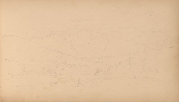 Sketchbook, page 10: Carter Mountian (?), 1859. Sanford Robinson Gifford (American, 1823-1880).