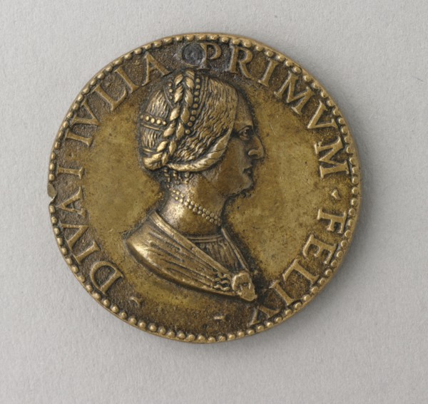 Diva Julia, c. 1490. Antico (Italian, c. 1460-1528). Bronze; diameter: 3.7 cm (1 7/16 in.).