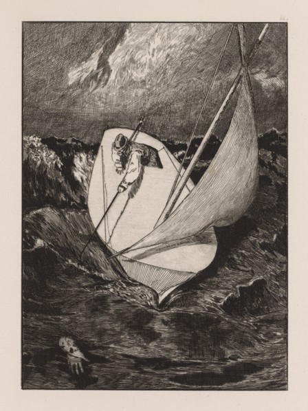 A Glove:  The Rescue, 1880. Max Klinger (German, 1857-1920). Etching