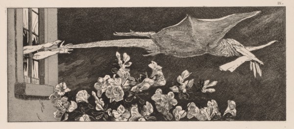 A Glove:  The Abduction, 1880. Max Klinger (German, 1857-1920). Etching