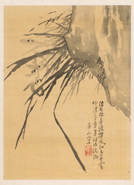 Orchid, 19th century. Watanabe Kazan (Japanese, 1793-1841). Album leaf; ink on ivory silk; sheet: