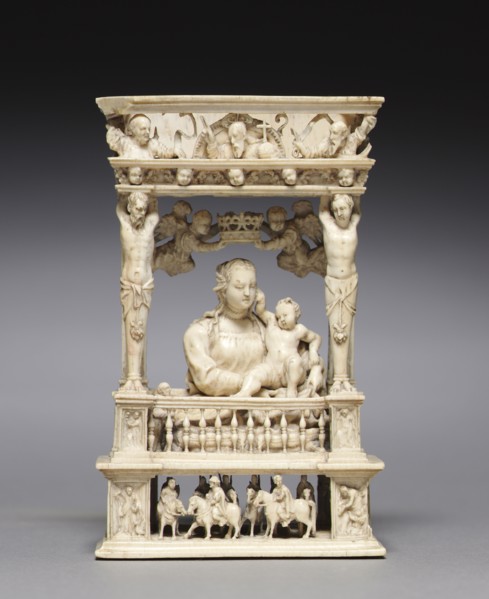 Virgin and Child in an Architectural Frame, c. 1530-1540. Style of Jan Gossaert (Flemish,