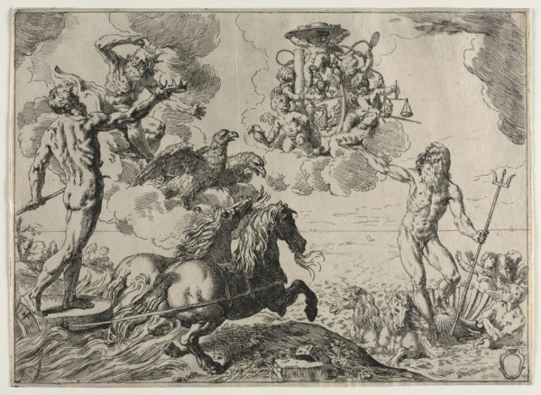 The "Quos Ego". Simone Cantarini (Italian, 1612-1648). Etching