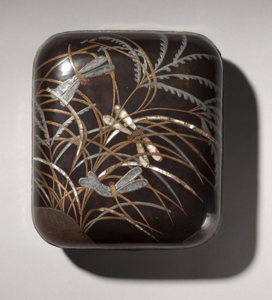 Letter Box with Lid, 18th century. Manner of Ogata Korin (Japanese, 1658-1716). Lacquer with pewter