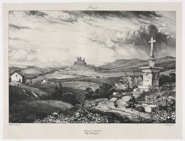 Château de Larderole, 1832. Eugène Isabey (French, 1803-1886). Lithograph
