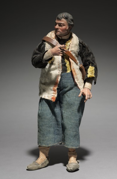 Figure from a Crèche: Standing Man, 1780-1830. Italy, Naples, late 18th-early 19th century. Painted