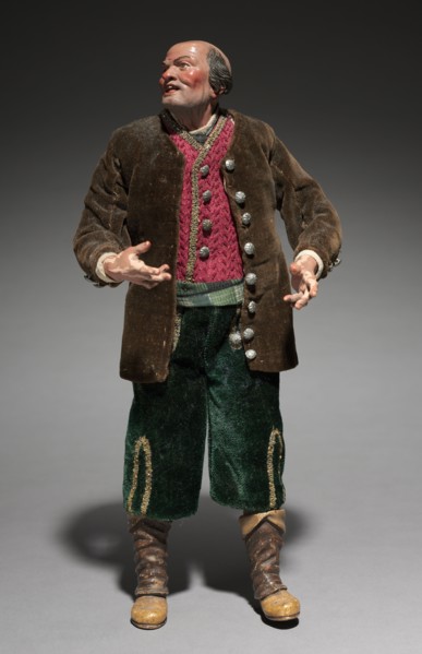 Figure from a Crèche: Standing Man, 1780-1830. Italy, Naples, late 18th-early 19th century. Painted