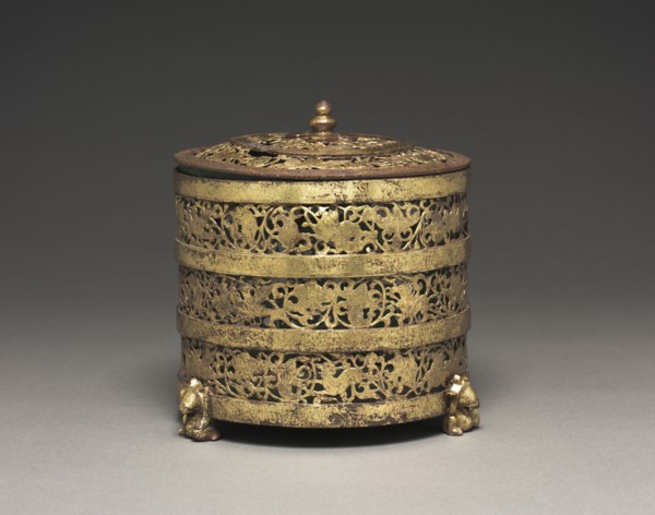 Cylindrical Container with Cover (Lian), 100 BC- 100. China, Han dynasty (202 BC-AD 220). Gilt