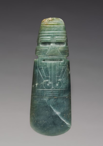 Celt-Shaped Pendant, c. 300 BC - AD 600. Costa Rica, Southern Nicoya region, c. 4th century BC - AD