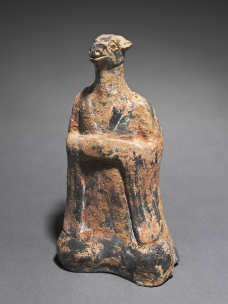 Mortuary Figure of the Zodiac Sign: Ox (Taurus), 500s. China, Northern Wei dynasty (386-534). Gray