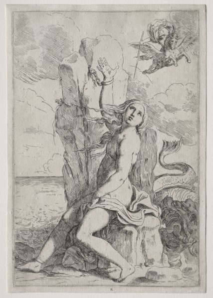 Andromeda. Lorenzo Lolli (Italian, 1612-1691). Etching