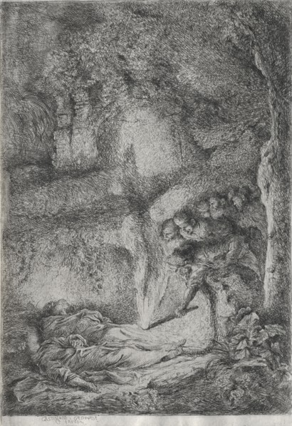 L'Invention des corps de S. Pierre et S. Paul, c. 1650. Giovanni Benedetto Castiglione (Italian,
