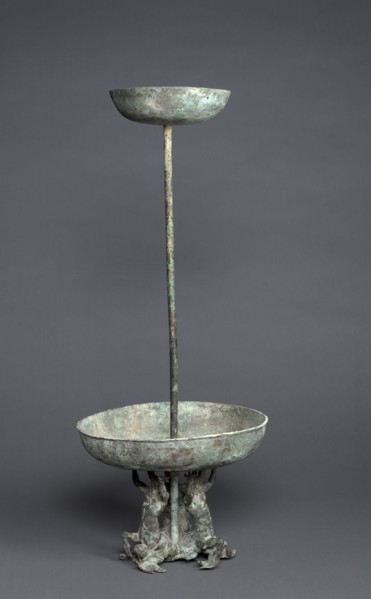 Kottabos Stand with Marine Centaurs, 200s BC. Italy, Etruscan, 3rd Century BC. Bronze; overall: 72