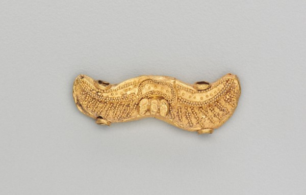 Set of Pendants Ending in a Bull's Head, 185-72 BC. India, Sunga Period (185-72 BC). Gold repoussé