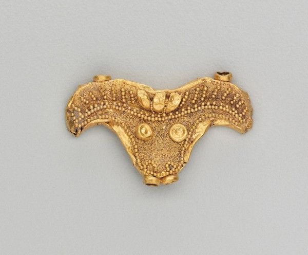 Set of Pendants Ending in a Bull's Head, 185-72 BC. India, Sunga Period (185-72 BC). Gold repoussé