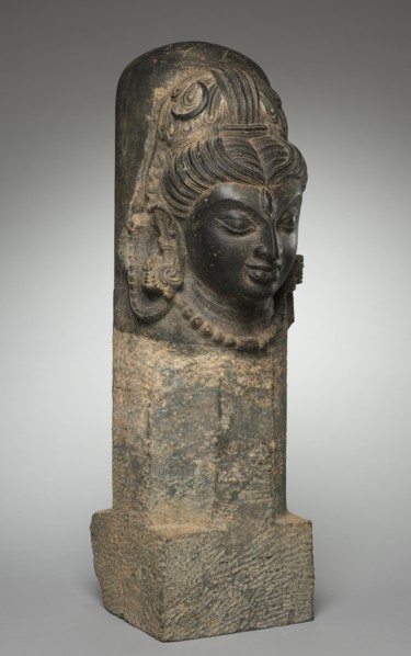One-Faced Linga (Ekamukhalinga), 600s-700s. Eastern India, Bihar, Medieval Period, Pala Dynasty,