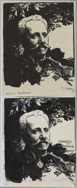 Général de Castelneau, 1914. Auguste Louis Lepère (French, 1849-1918). Brush and black ink