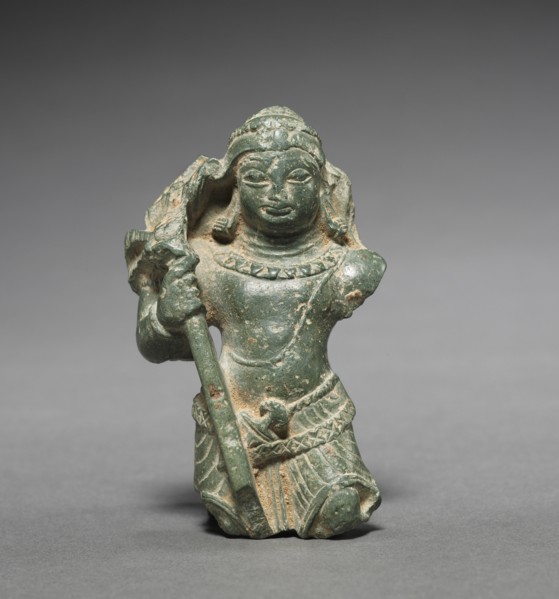 Karttikeya, 400s. India, Kashmir, c. 5th Century. Stone; overall: 8.2 cm (3 1/4 in.).