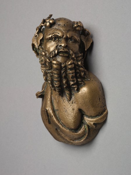 Silenus Bust for a Couch, 1-125. Italy, Roman, 1st to early 2nd Century. Bronze; diameter: 7.8 cm