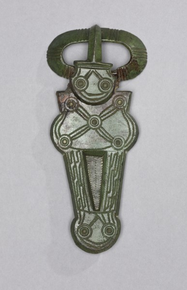 Buckle, 500s. Frankish(?), Migration period, 6th century. Brass; overall: 11.8 cm (4 5/8 in.)