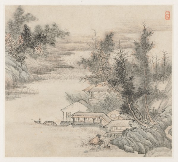 Album of Landscapes: Leaf 2, 1677. Wang Gai (Chinese, active c. 1677-1705). Album leaf, ink and
