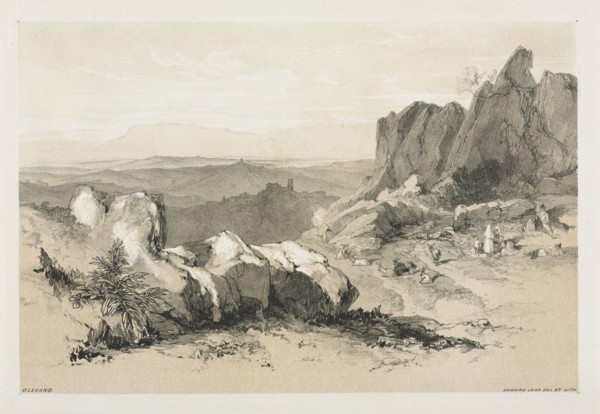 Olevano. Edward Lear (British, 1812-1888). Lithograph