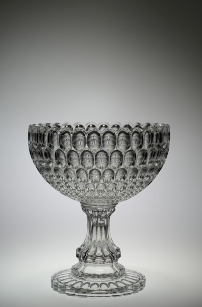Covered Compote, c. 1865. Bakewell, Pears and Company (American). Glass; overall: 46.4 x 25.7 cm